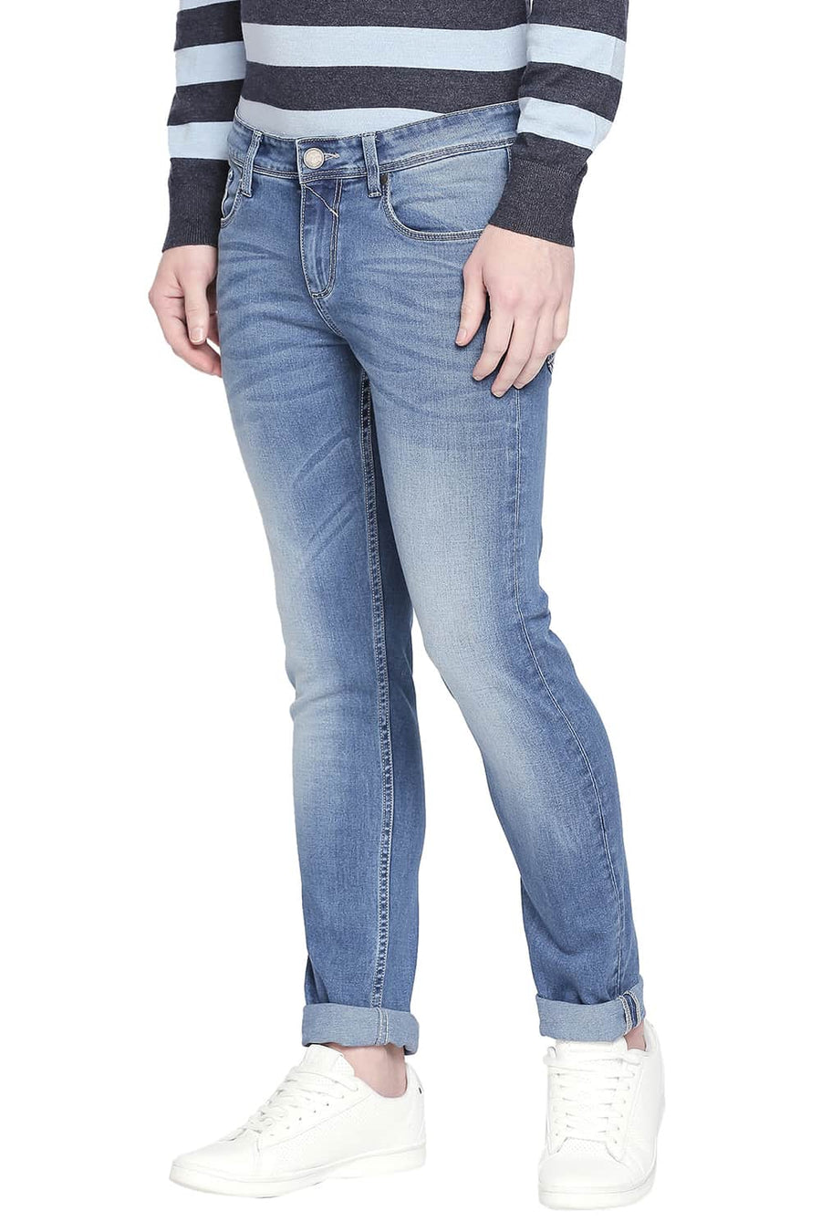 BASICS TORQUE FIT PARISIAN BLUE STRETCH JEANS