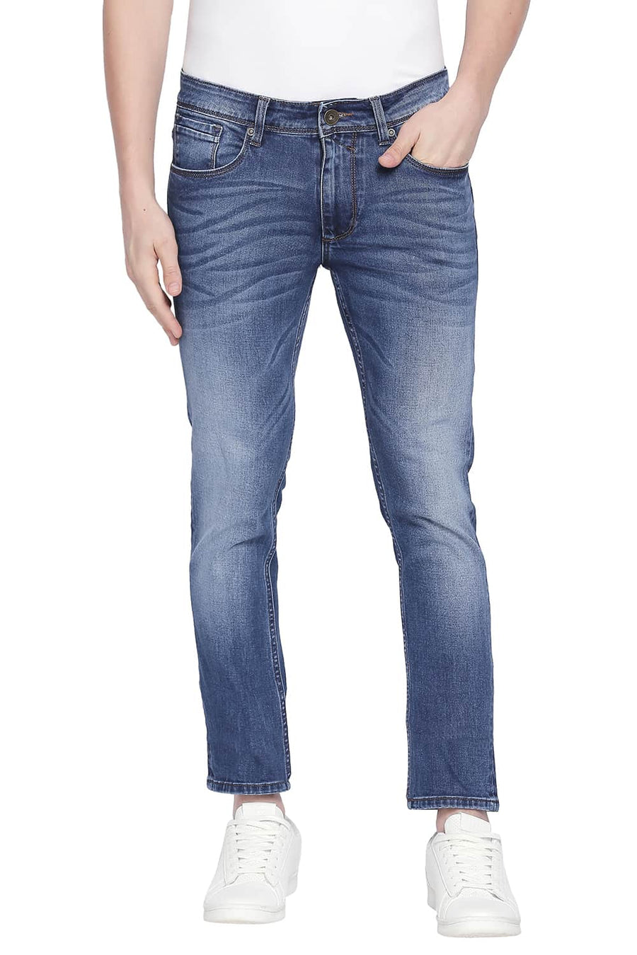 BASICS BLADE FIT INSIGNIA BLUE STRETCH JEANS