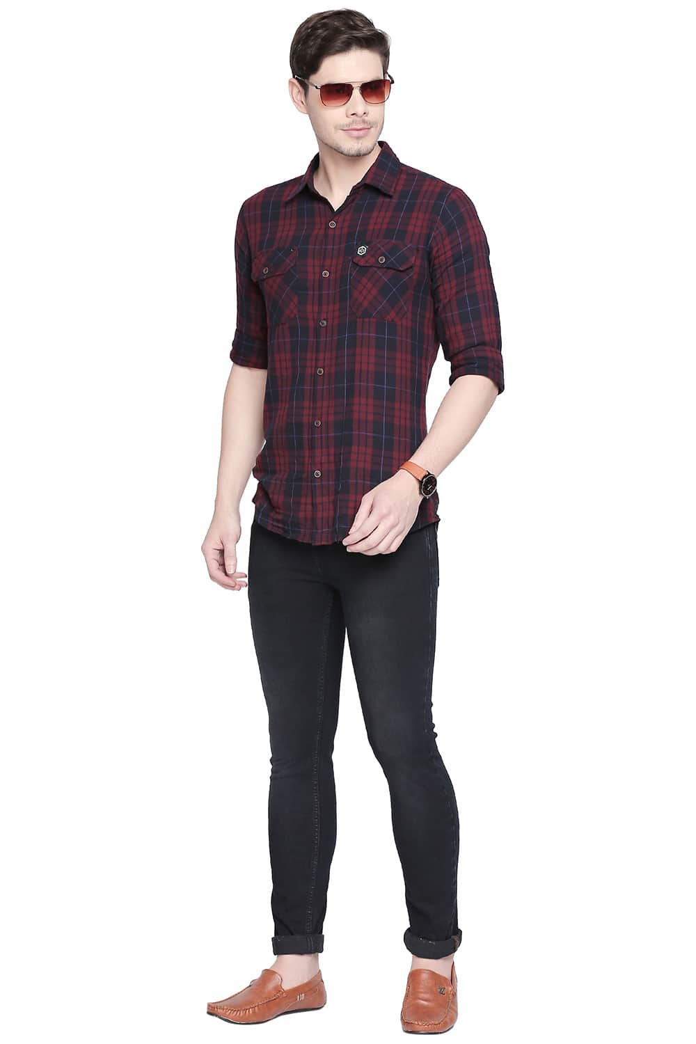 BASICS BLADE FIT BLUEBERRY STRETCH JEANS