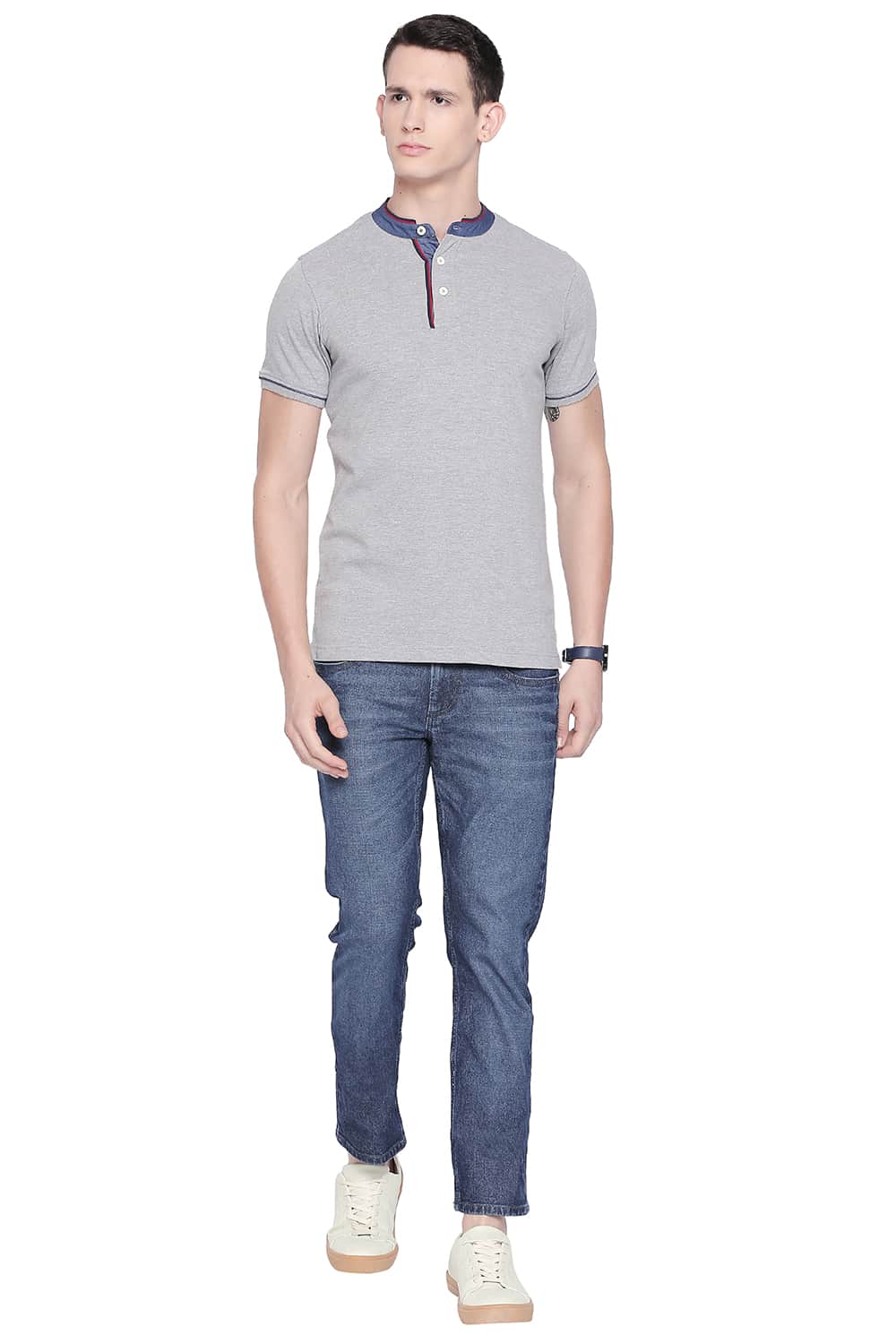 BASICS TORQUE FIT DARK DENIM STRETCH JEANS