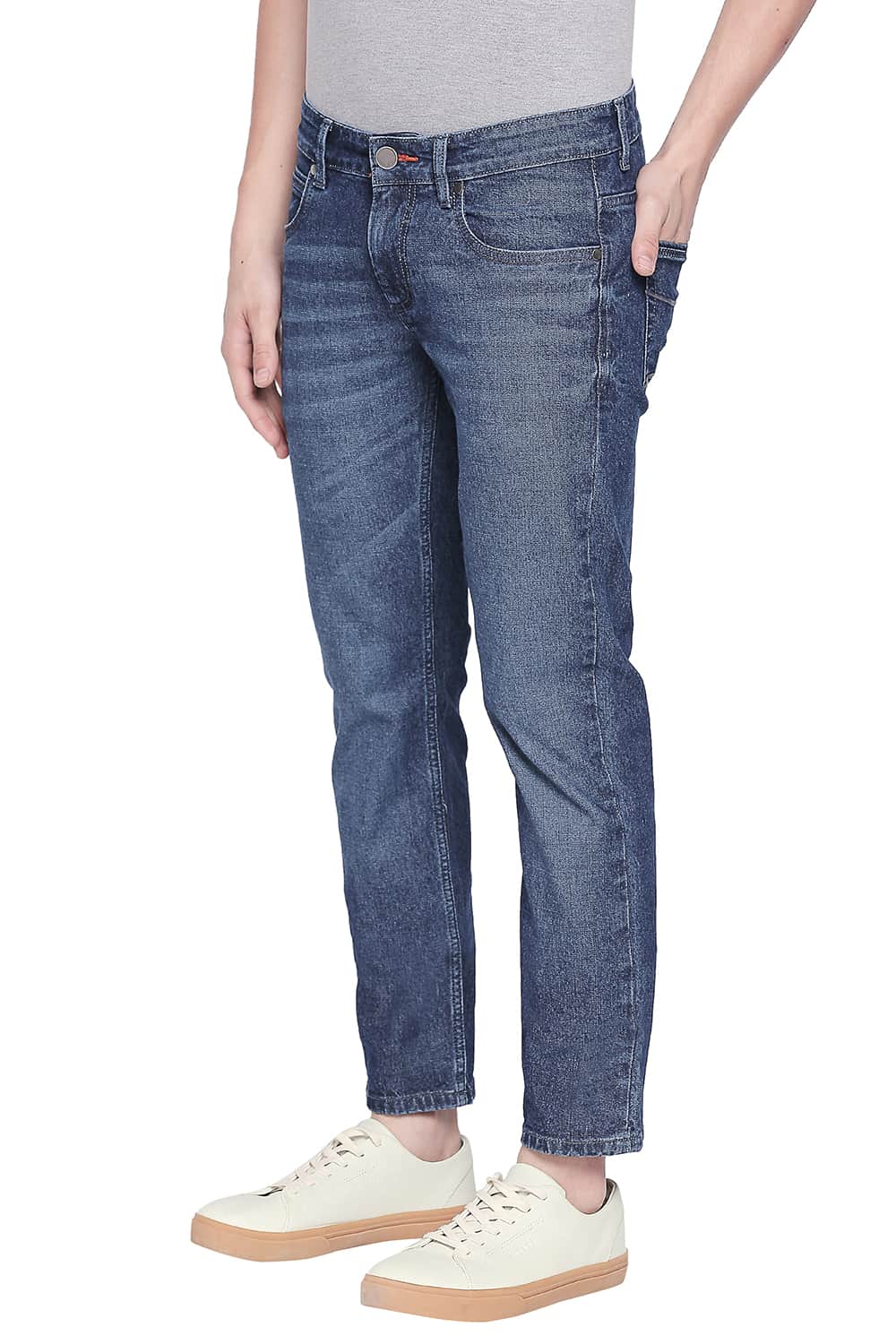 BASICS TORQUE FIT DARK DENIM STRETCH JEANS
