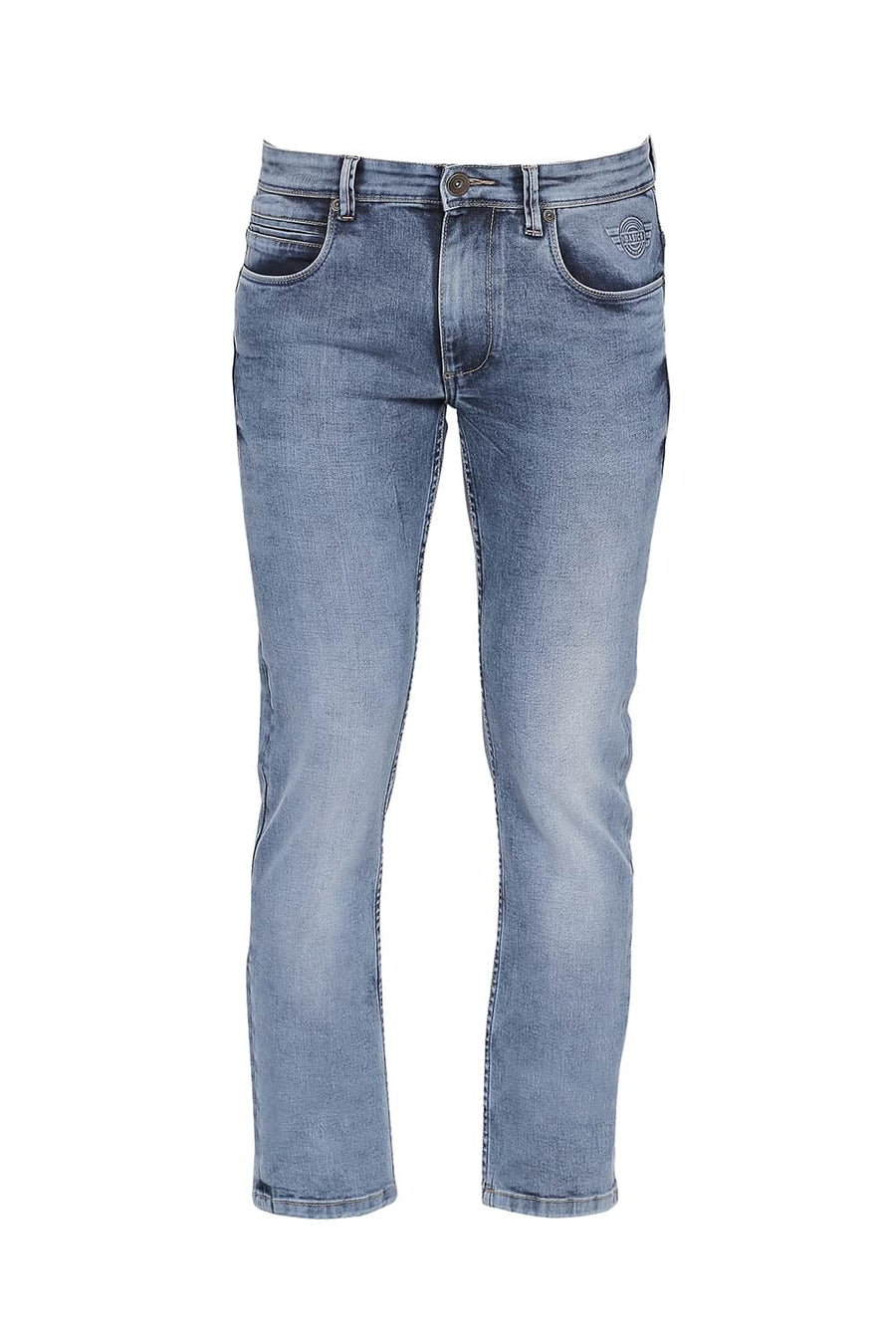 BASICS BLADE FIT DUSTY DLUE STRETCH JEANS