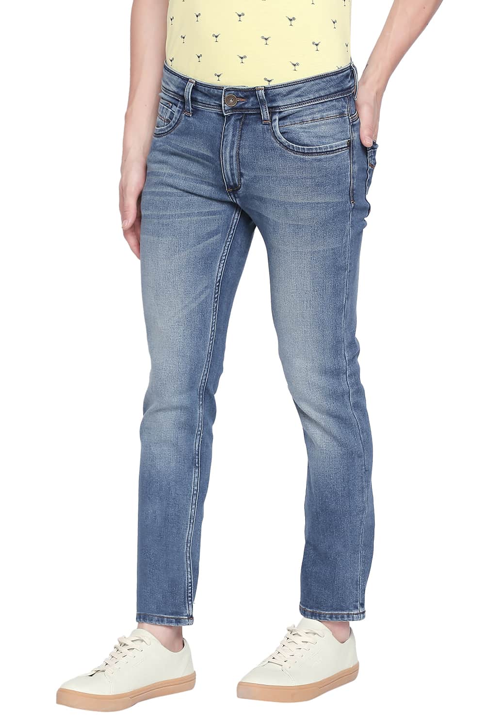 BASICS BLADE FIT COPEN BLUE STRETCH JEANS