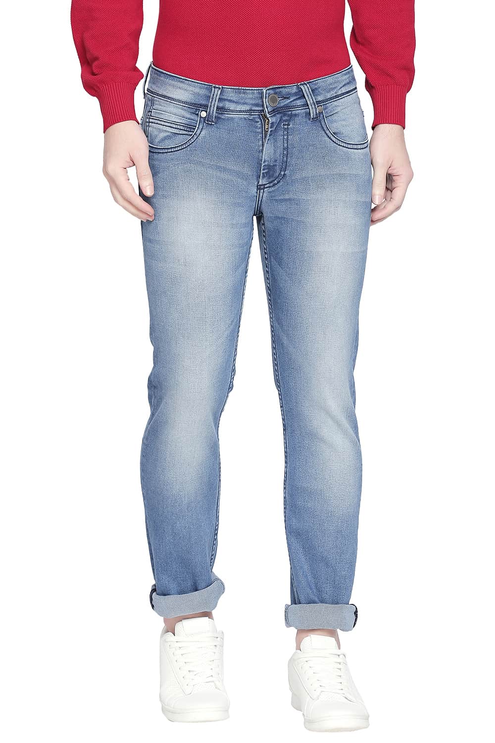 BASICS TORQUE FIT CAPTAIN BLUE STRETCH JEANS