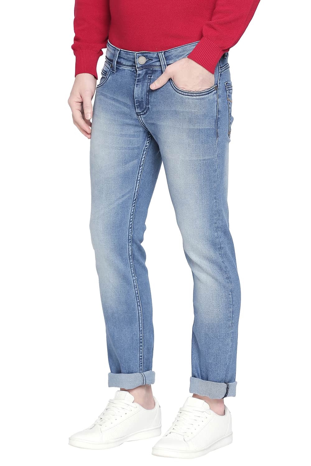 BASICS TORQUE FIT CAPTAIN BLUE STRETCH JEANS