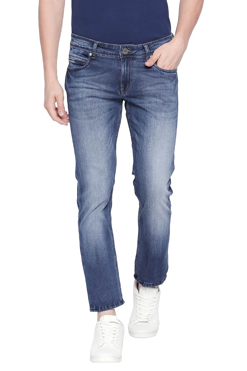 BASICS TORQUE FIT MONACO BLUE STRETCH JEANS