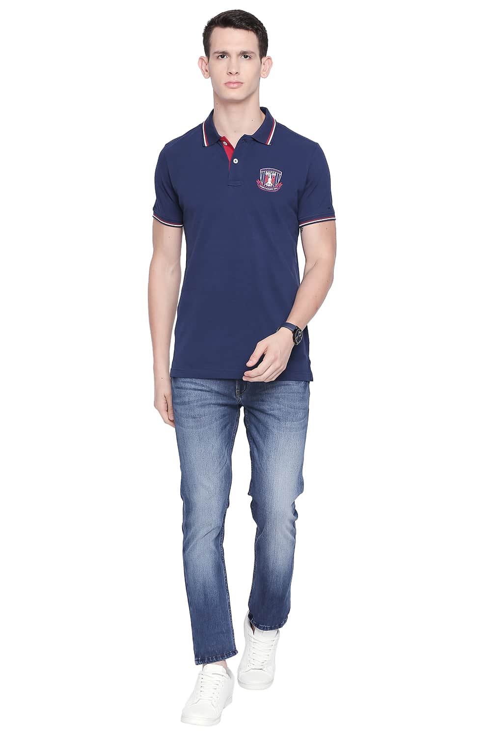BASICS TORQUE FIT MONACO BLUE STRETCH JEANS