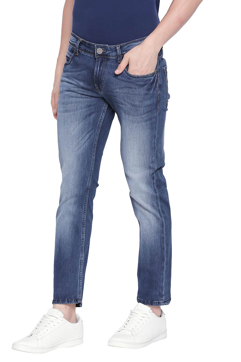BASICS TORQUE FIT MONACO BLUE STRETCH JEANS