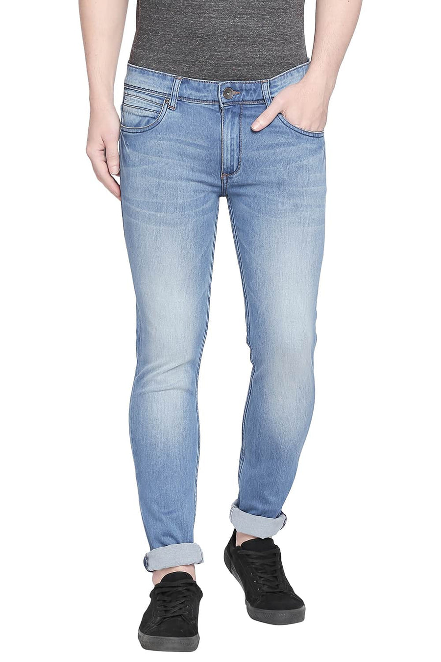 BASICS BLADE FIT CORONET BLUE STRETCH JEANS