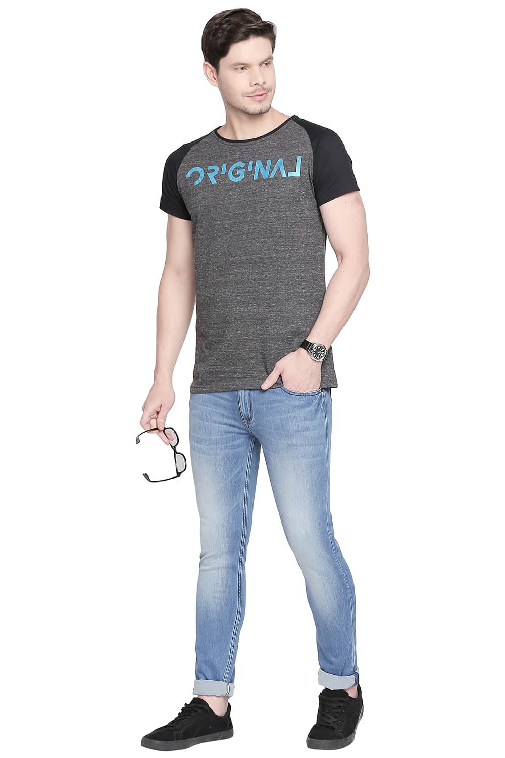 BASICS BLADE FIT CORONET BLUE STRETCH JEANS