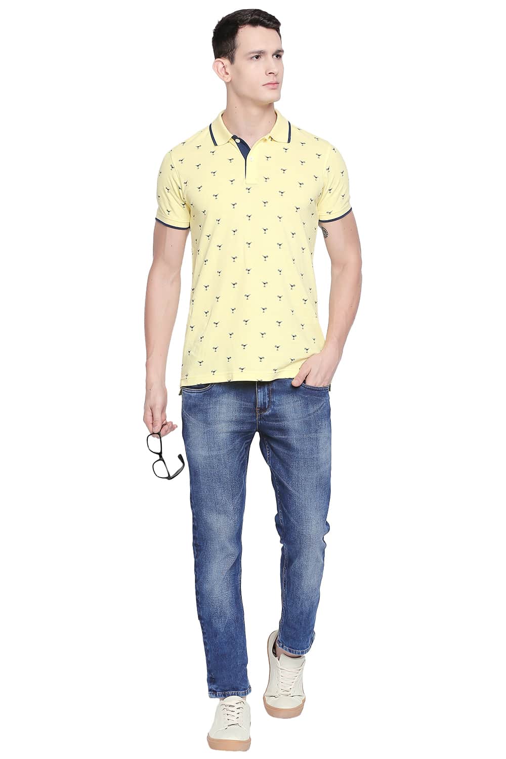 BASICS TORQUE FIT ENSIGN BLUE STRETCH JEANS