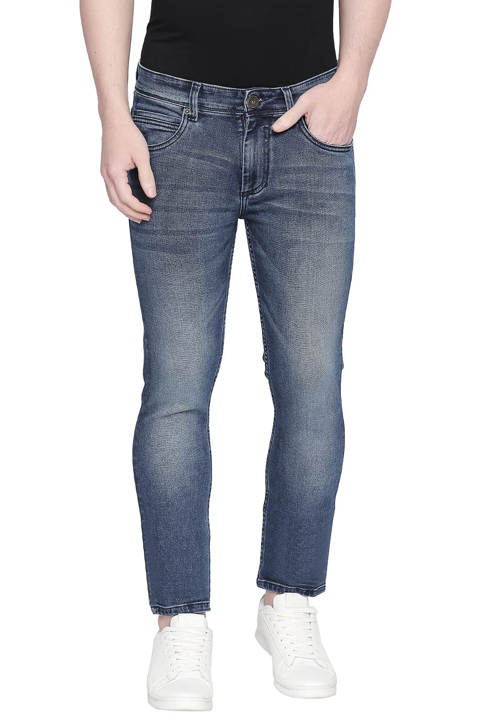 BASICS TORQUE FIT ENSIGN BLUE STRETCH JEANS