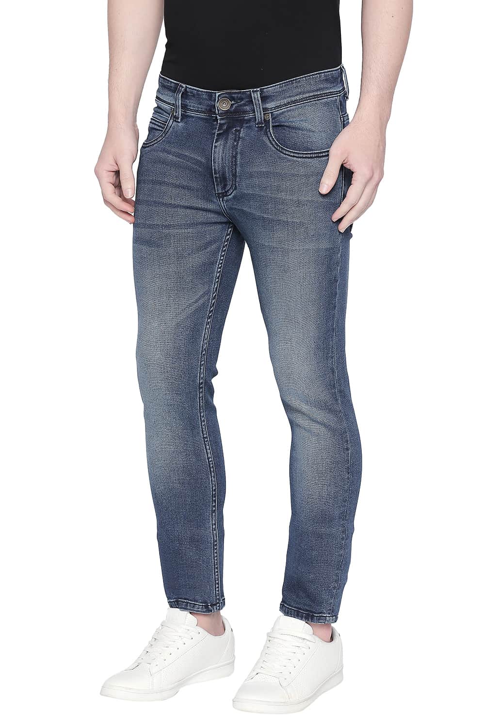 BASICS TORQUE FIT ENSIGN BLUE STRETCH JEANS