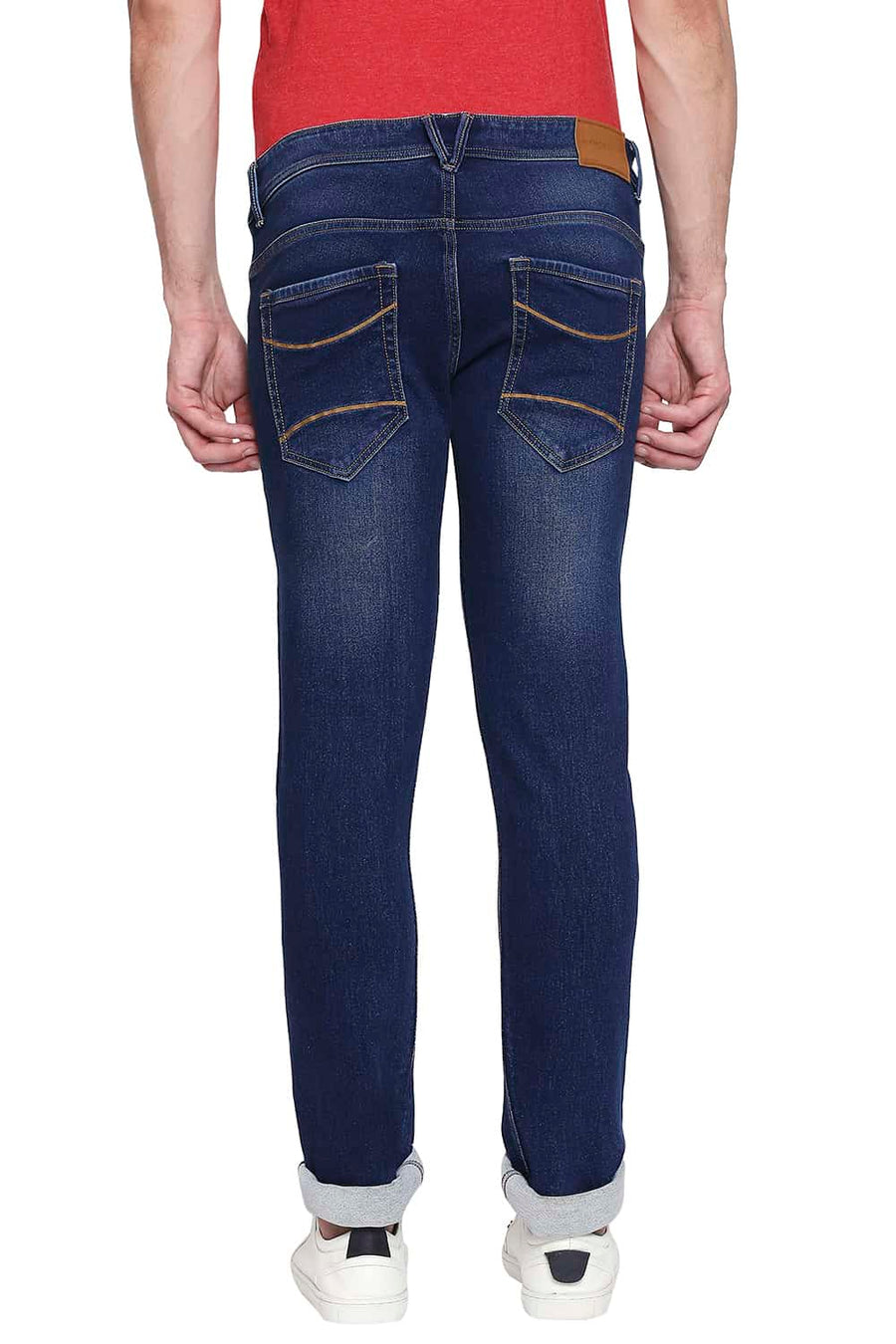 BASICS TORQUE FIT NAVY PEONY STRETCH JEANS