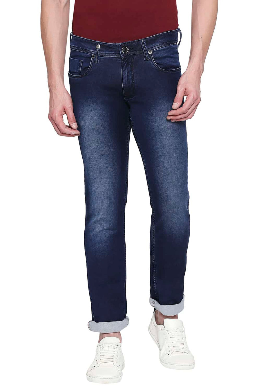 BASICS TORQUE FIT ESTATE BLUE STRETCH JEANS