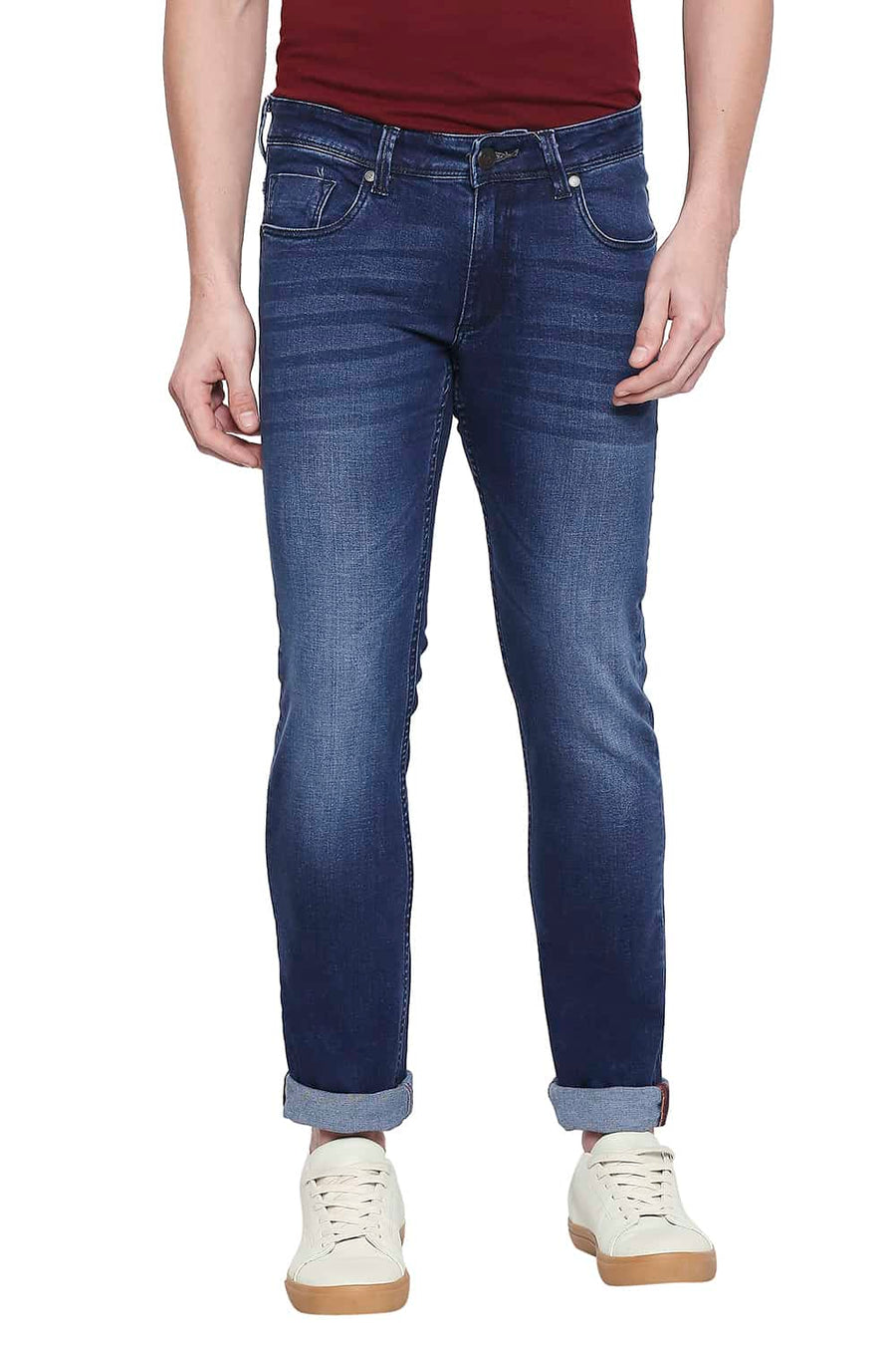 BASICS TORQUE FIT MEDIEVAL BLUE STRETCH JEANS