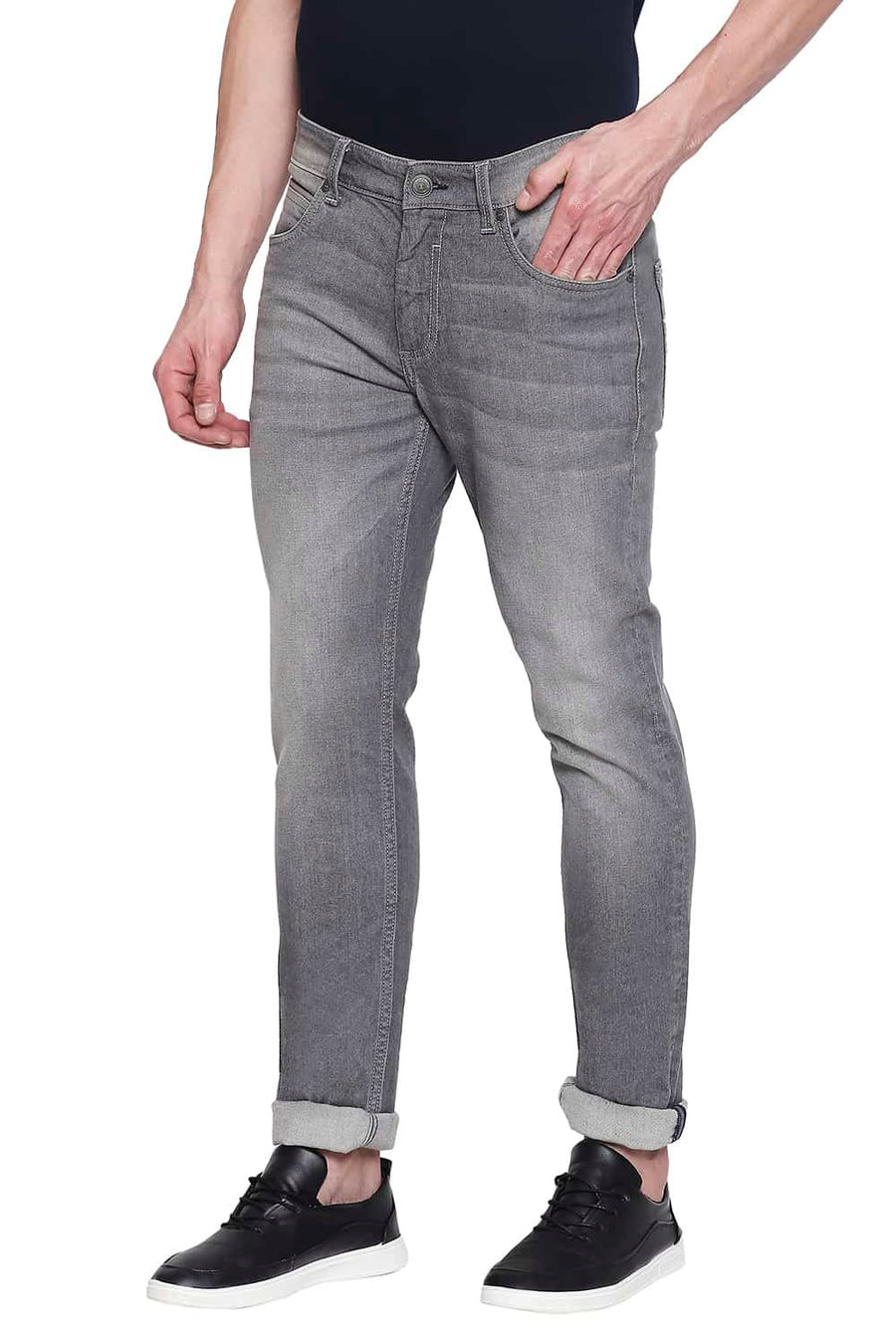 BASICS BLADE FIT SMOKED PEARL STRETCH JEANS