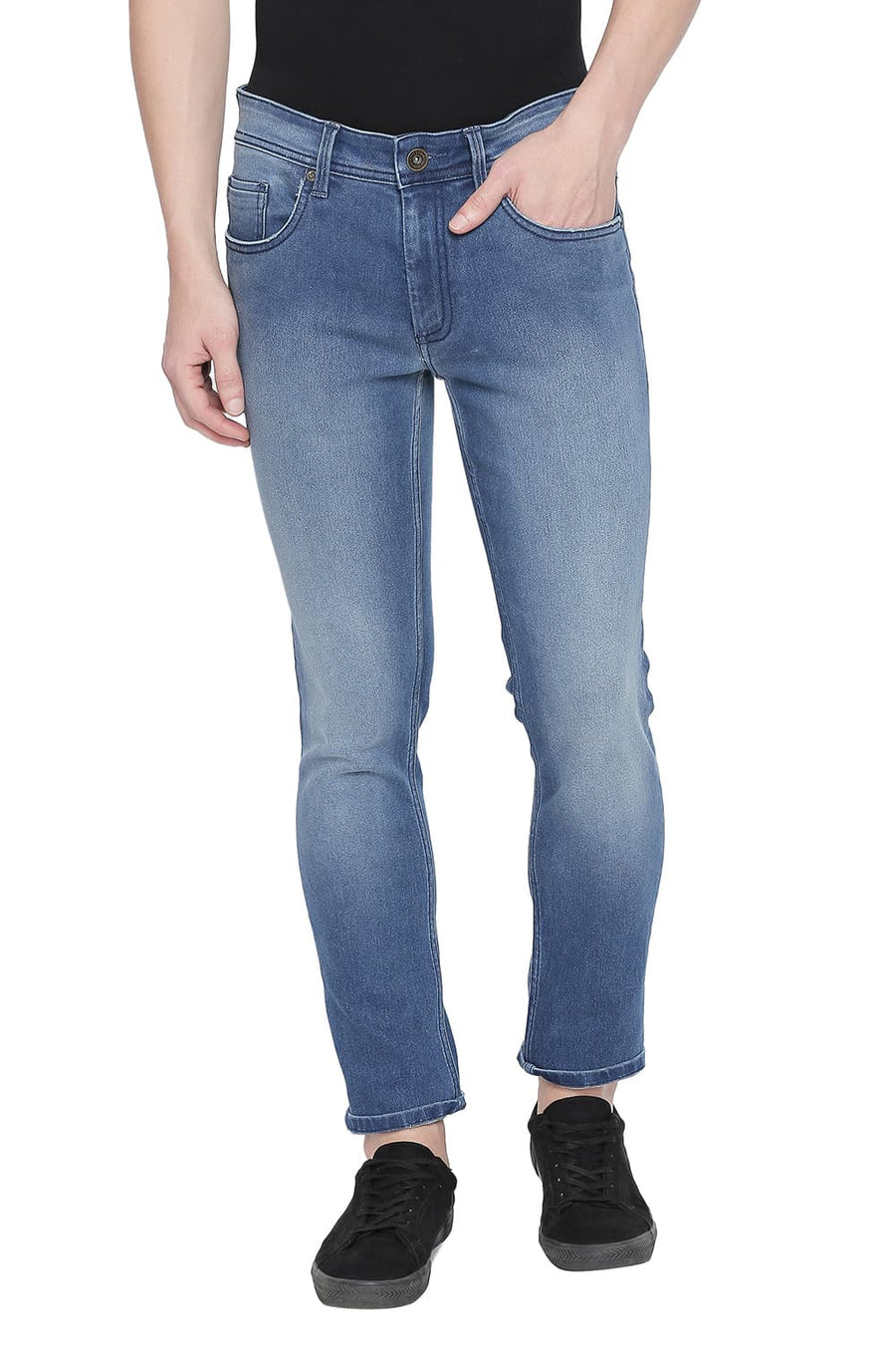 BASICS BLADE FIT BRIGHT COBALT STRETCH JEAN