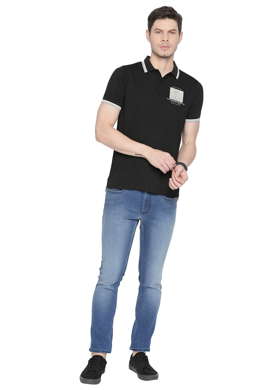 BASICS BLADE FIT BRIGHT COBALT STRETCH JEAN