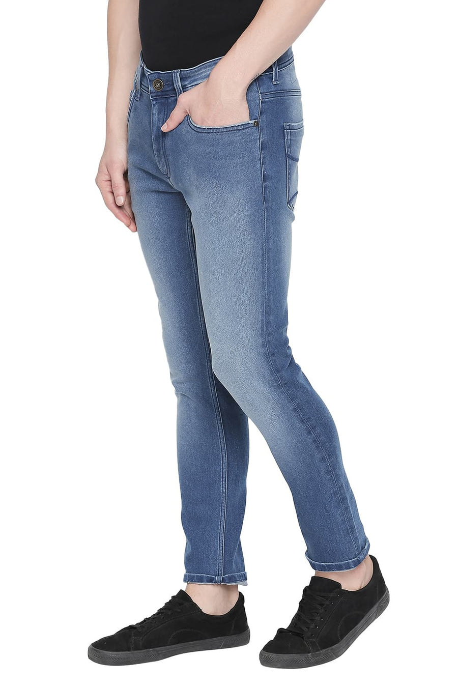 BASICS BLADE FIT BRIGHT COBALT STRETCH JEAN