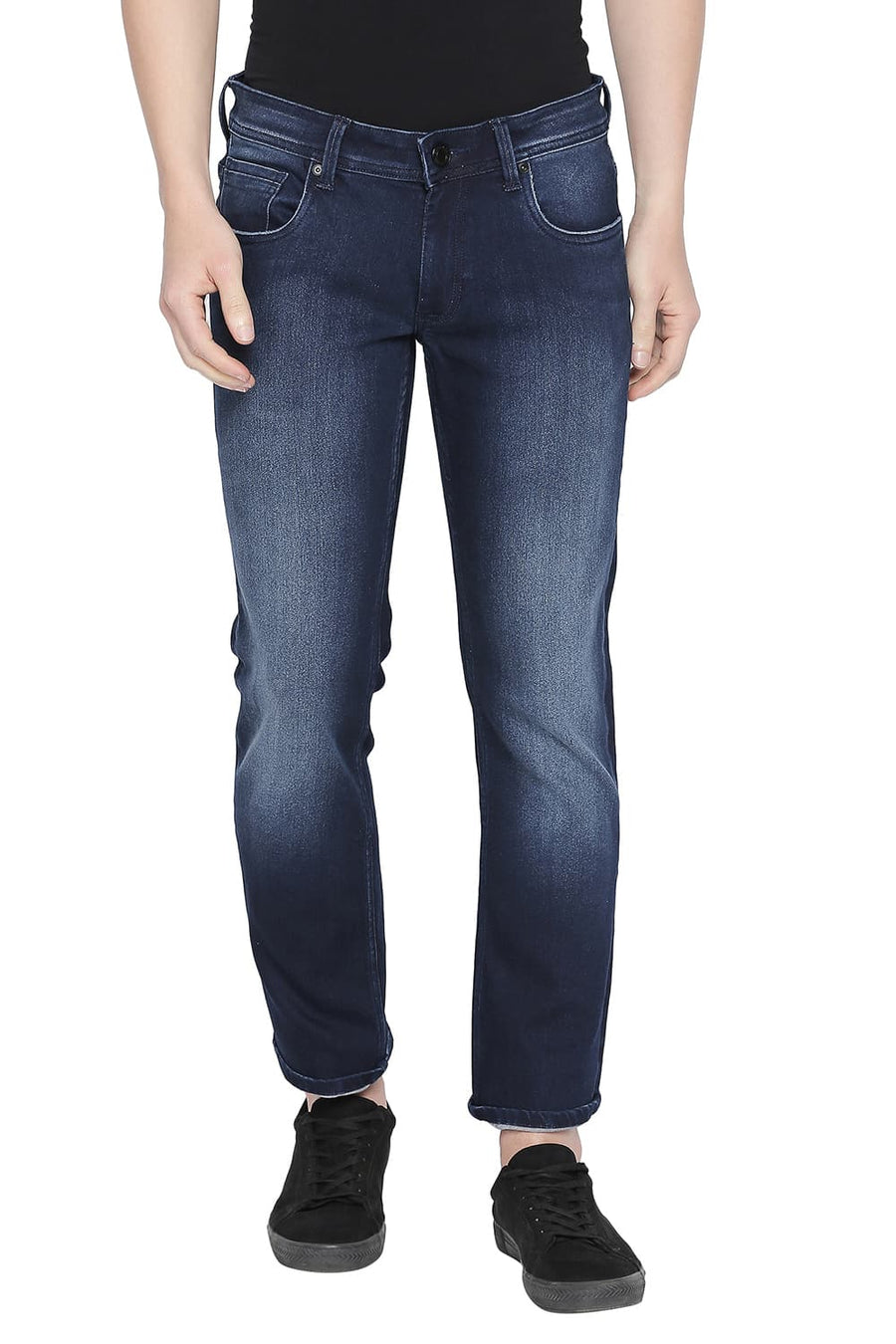 BASICS TORQUE FIT BLACK IRIS STRETCH JEAN