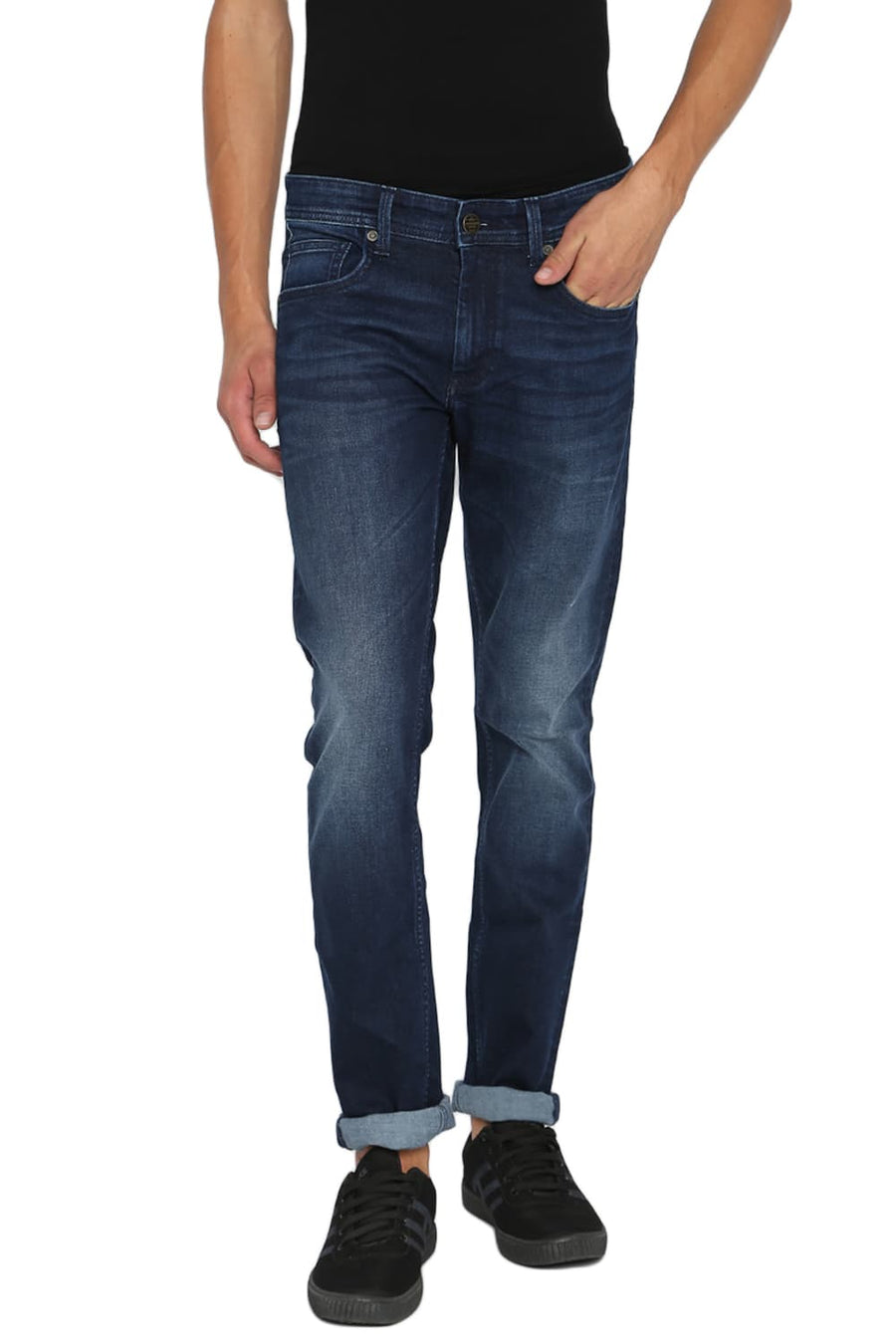 BASICS BLADE FIT MEDIEVAL BLUE INDIGO STRETCH JEANS