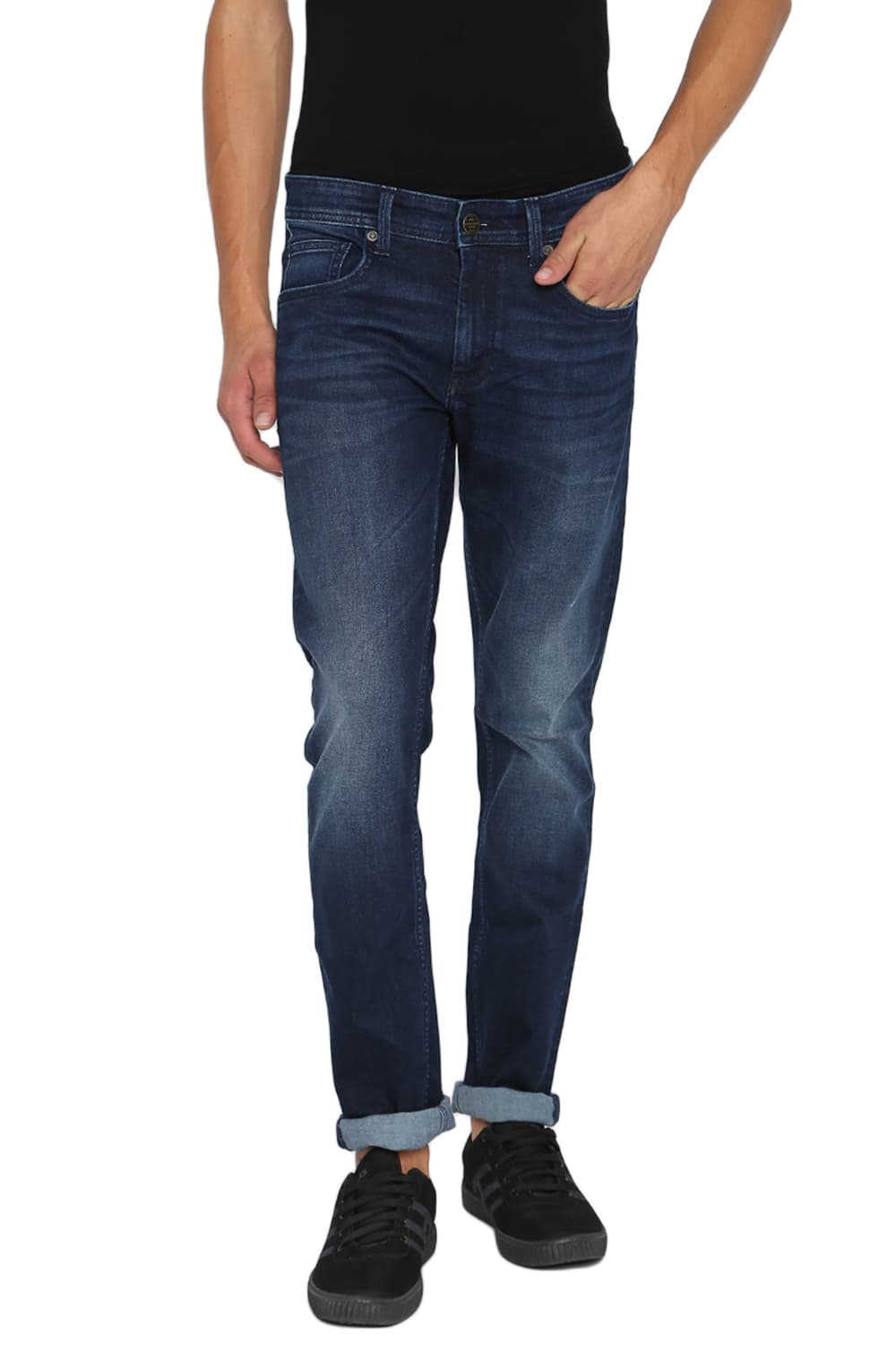 BASICS BLADE FIT INDIGO STRETCH JEANS