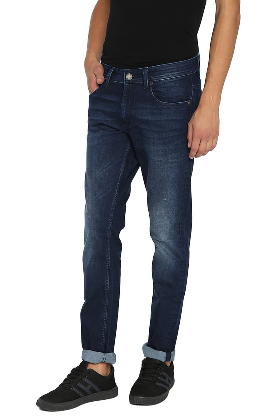 BASICS BLADE FIT MEDIEVAL BLUE INDIGO STRETCH JEANS