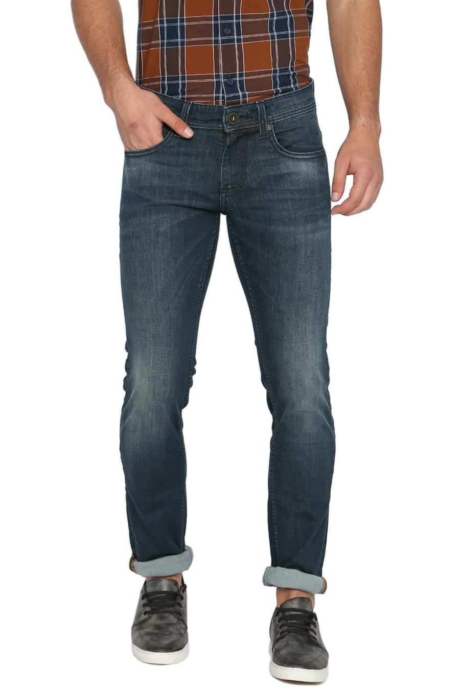 BASICS TORQUE FIT MIDNIGHT BLUE STRETCH JEANS