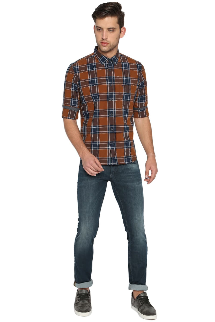 BASICS TORQUE FIT MIDNIGHT BLUE STRETCH JEANS