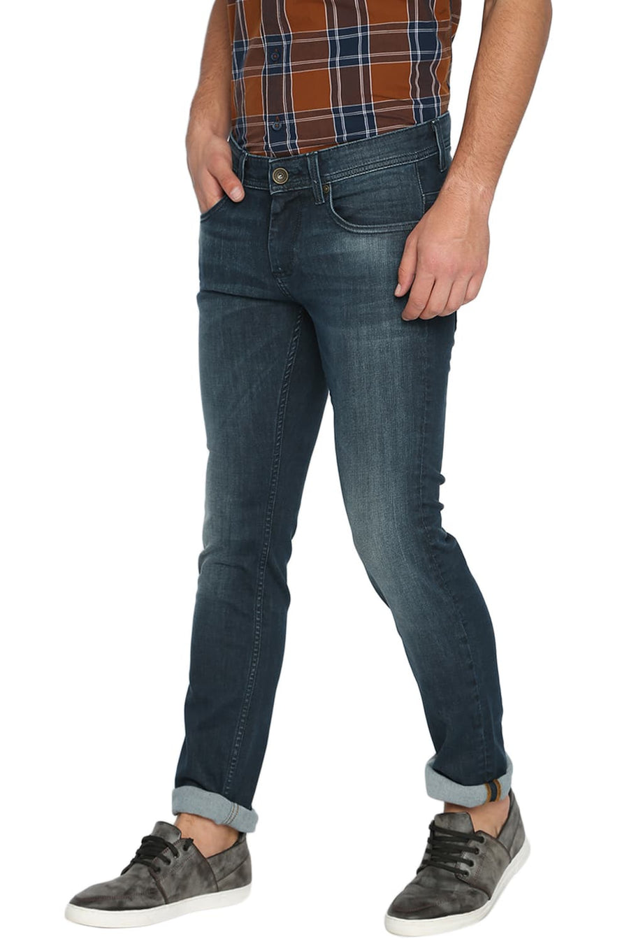 BASICS TORQUE FIT MIDNIGHT BLUE STRETCH JEANS