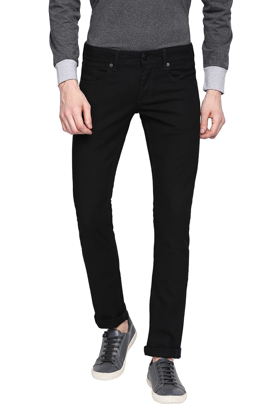 BASICS BLADE FIT JET BLACK INDIGO STRETCH JEANS