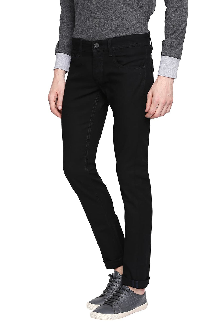 BASICS BLADE FIT JET BLACK INDIGO STRETCH JEANS