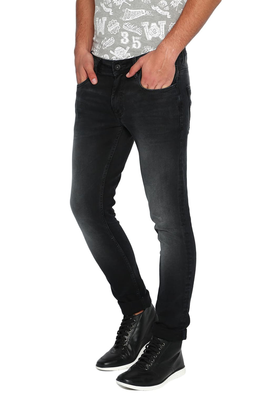 BASICS BLADE FIT PIRATE STRETCH JEANS