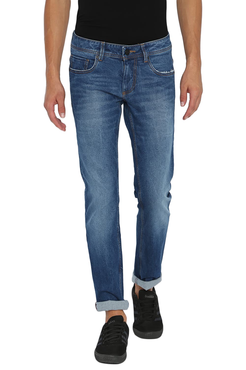 BASICS TORQUE FIT INDIGO STRETCH JEANS