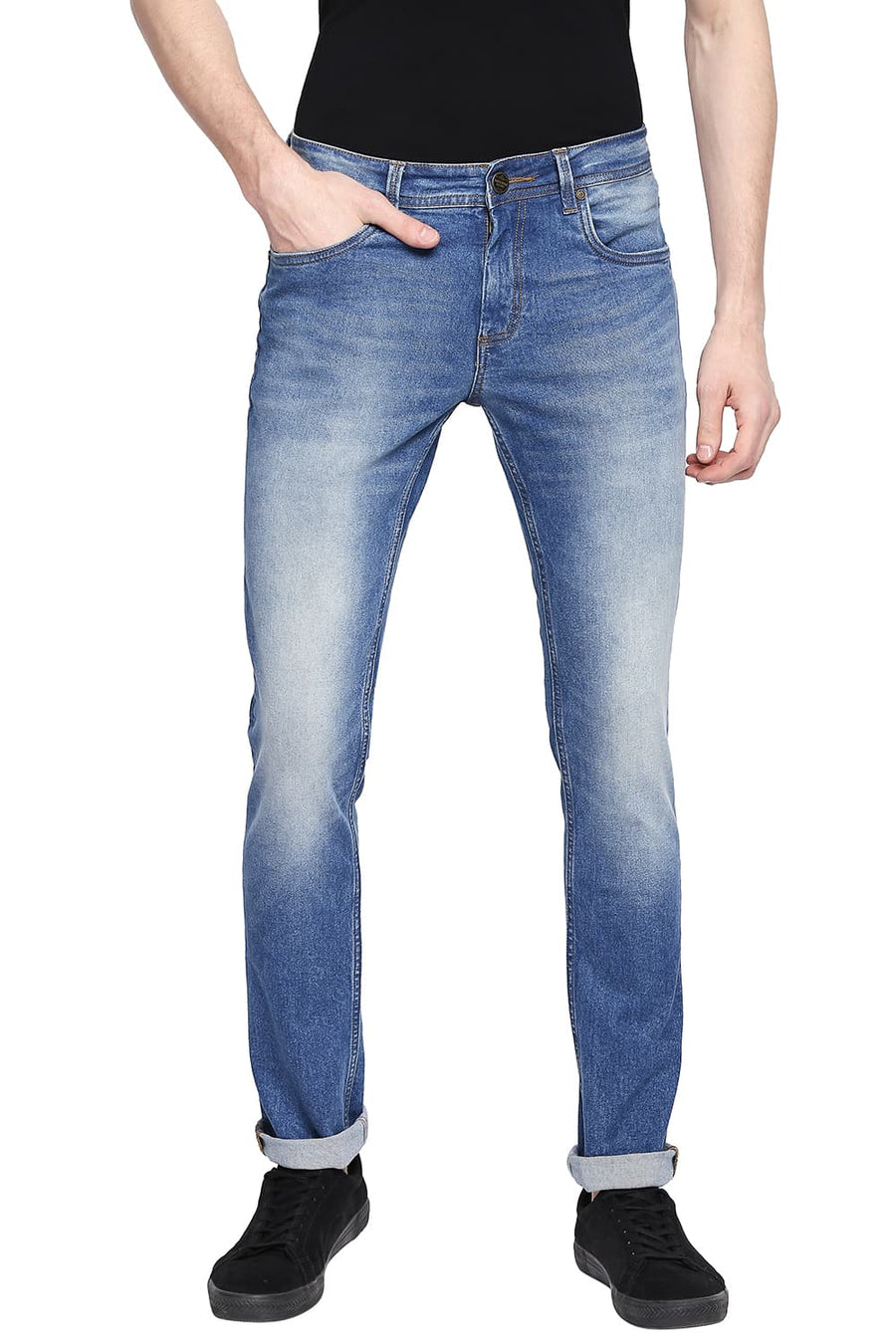 BASICS BLADE FIT ENSIGN BLUE INDIGO STRETCH JEANS
