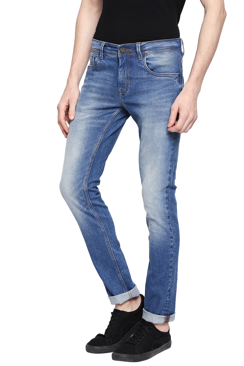 BASICS BLADE FIT INDIGO STRETCH JEANS