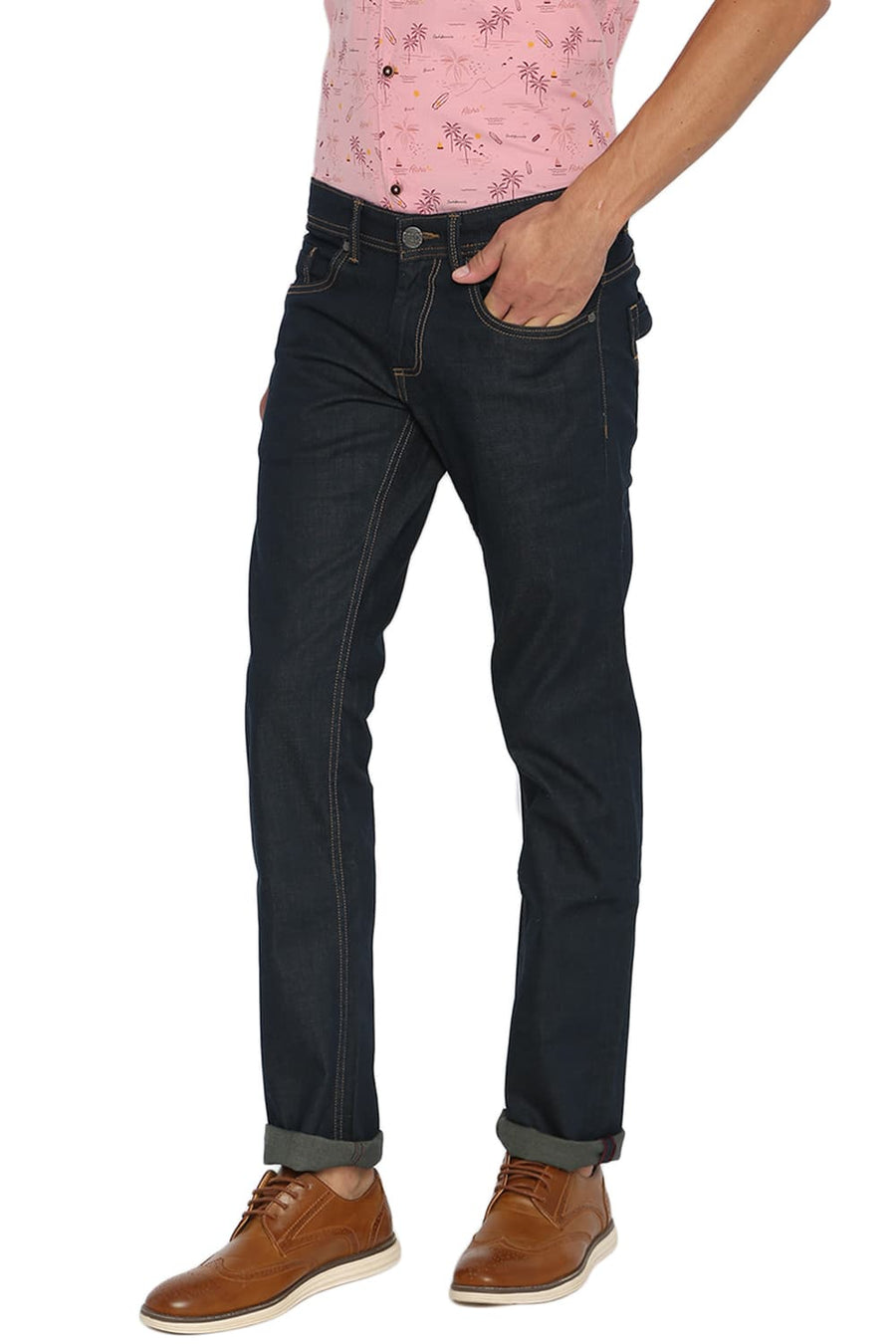BASICS TORQUE FIT DARK SLATE STRETCH JEANS