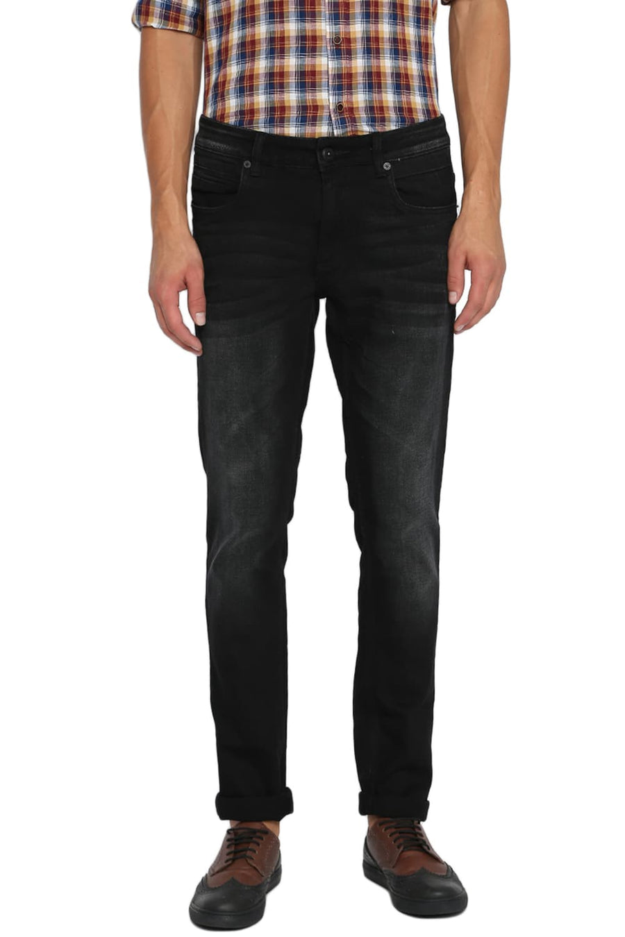 BASICS BLADE FIT JET BLACK STRETCH JEANS