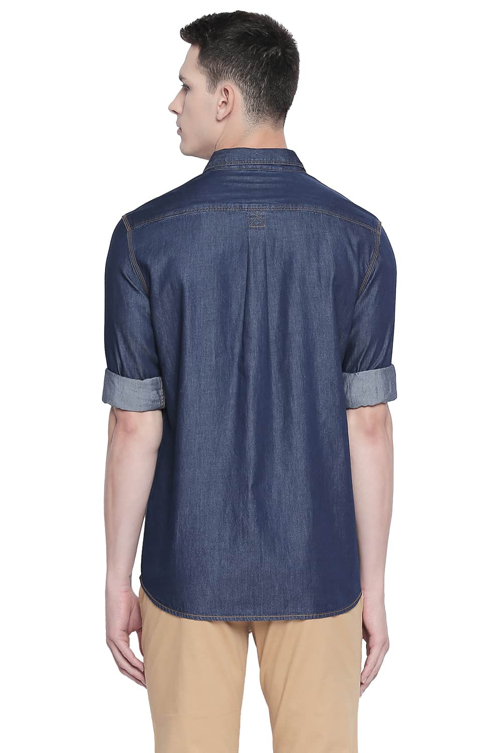 BASICS SLIM FIT MOOD INDIGO TWILL SHIRT