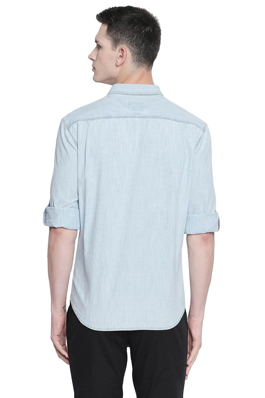 BASICS SLIM FIT BLUE SHADOW INDIGO SHIRT