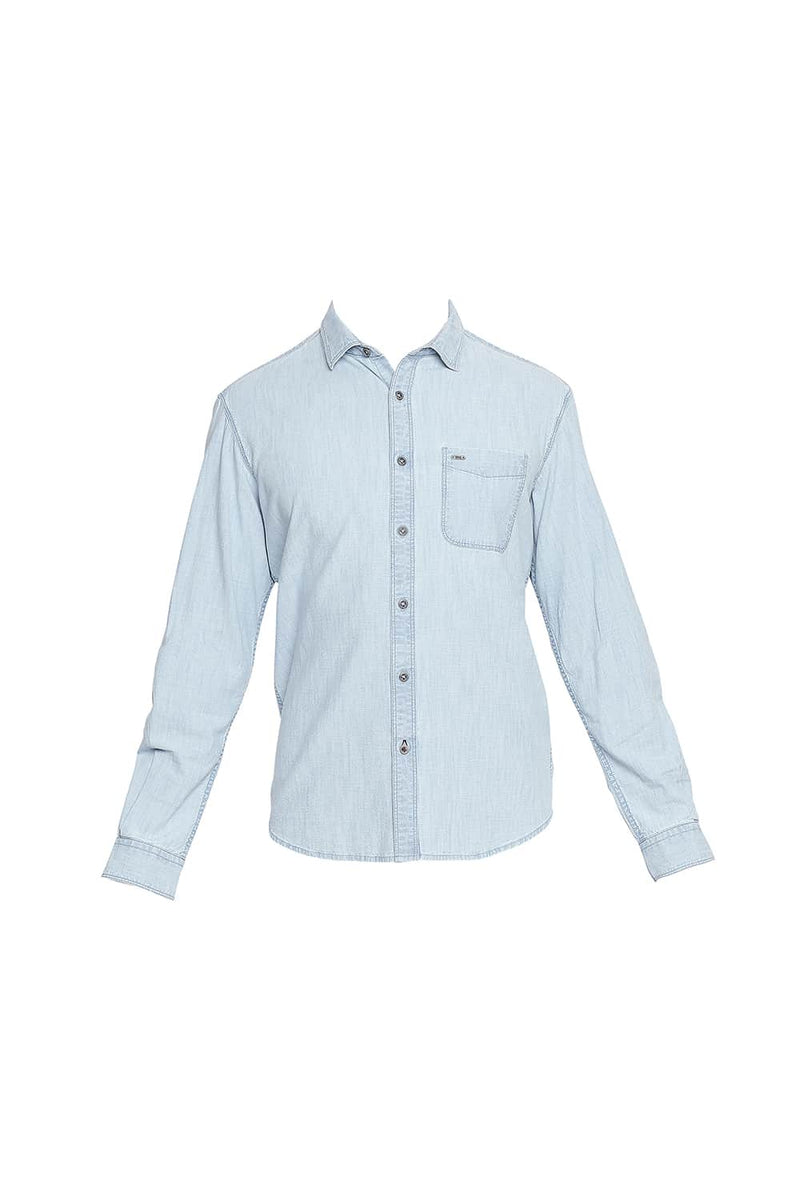 BASICS SLIM FIT INDIGO SHIRT