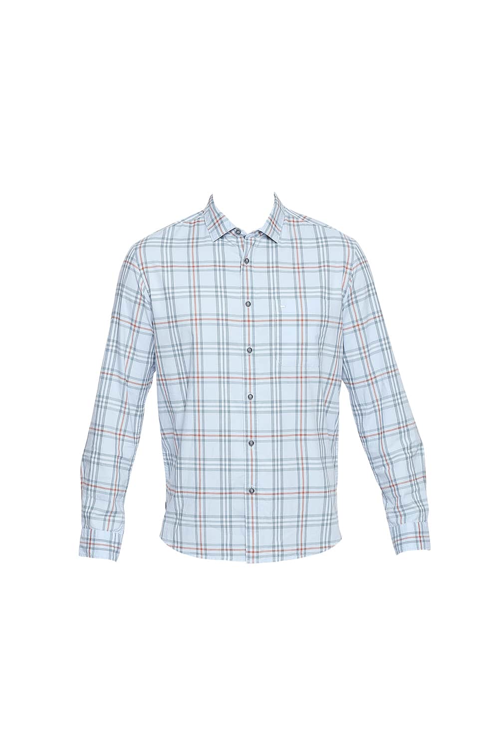 BASICS SLIM FIT DREAM BLUE OXFORD CHECKS SHIRT