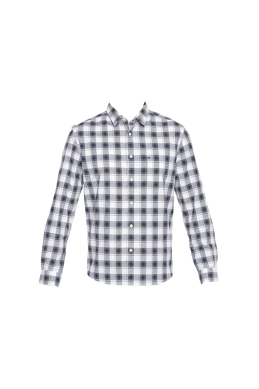 BASICS SLIM FIT OXFORD CHECKS SHIRT