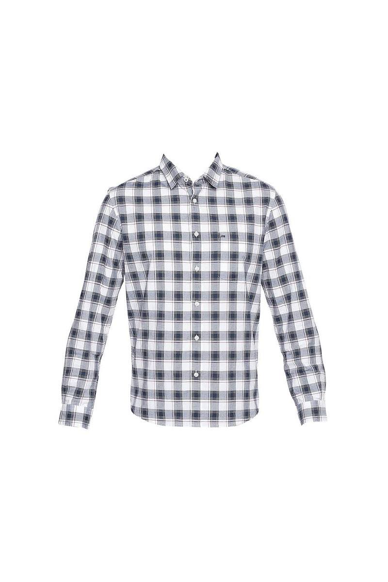 BASICS SLIM FIT OXFORD CHECKS SHIRT