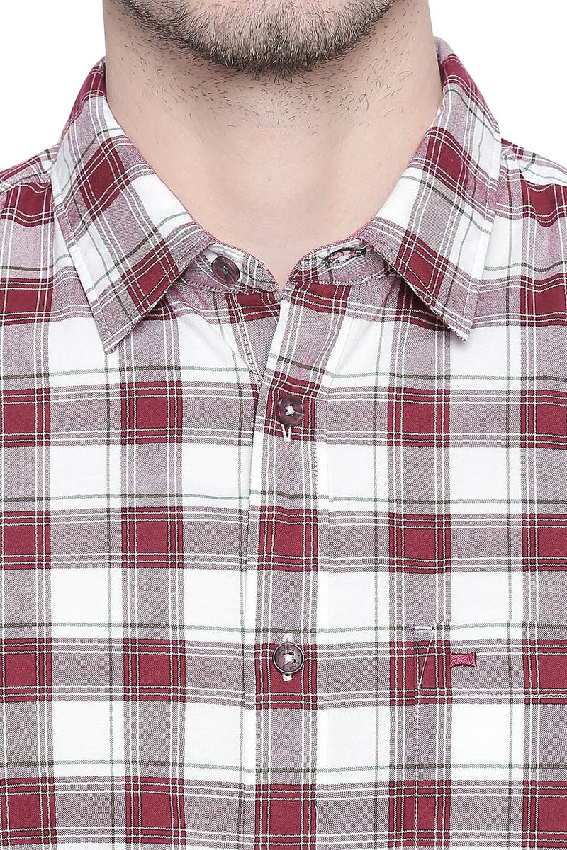 BASICS SLIM FIT OXFORD CHECKS SHIRT