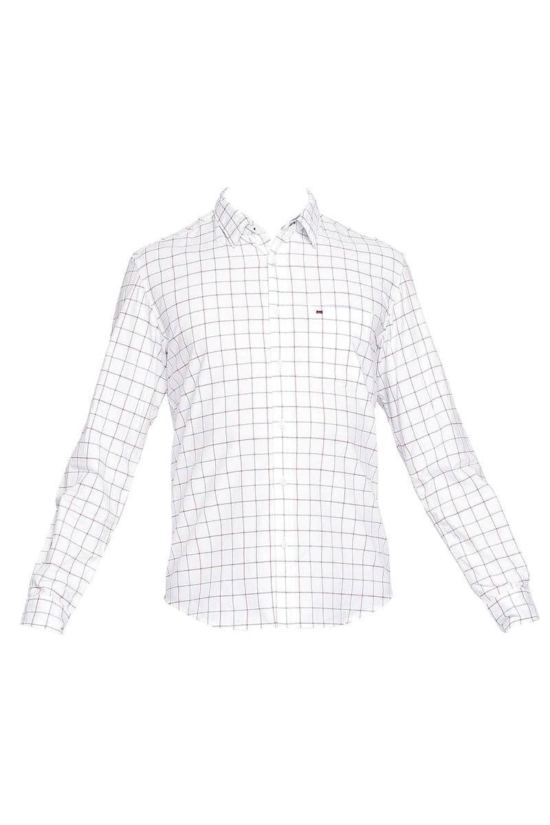 BASICS SLIM FIT OXFORD CHECKS SHIRT