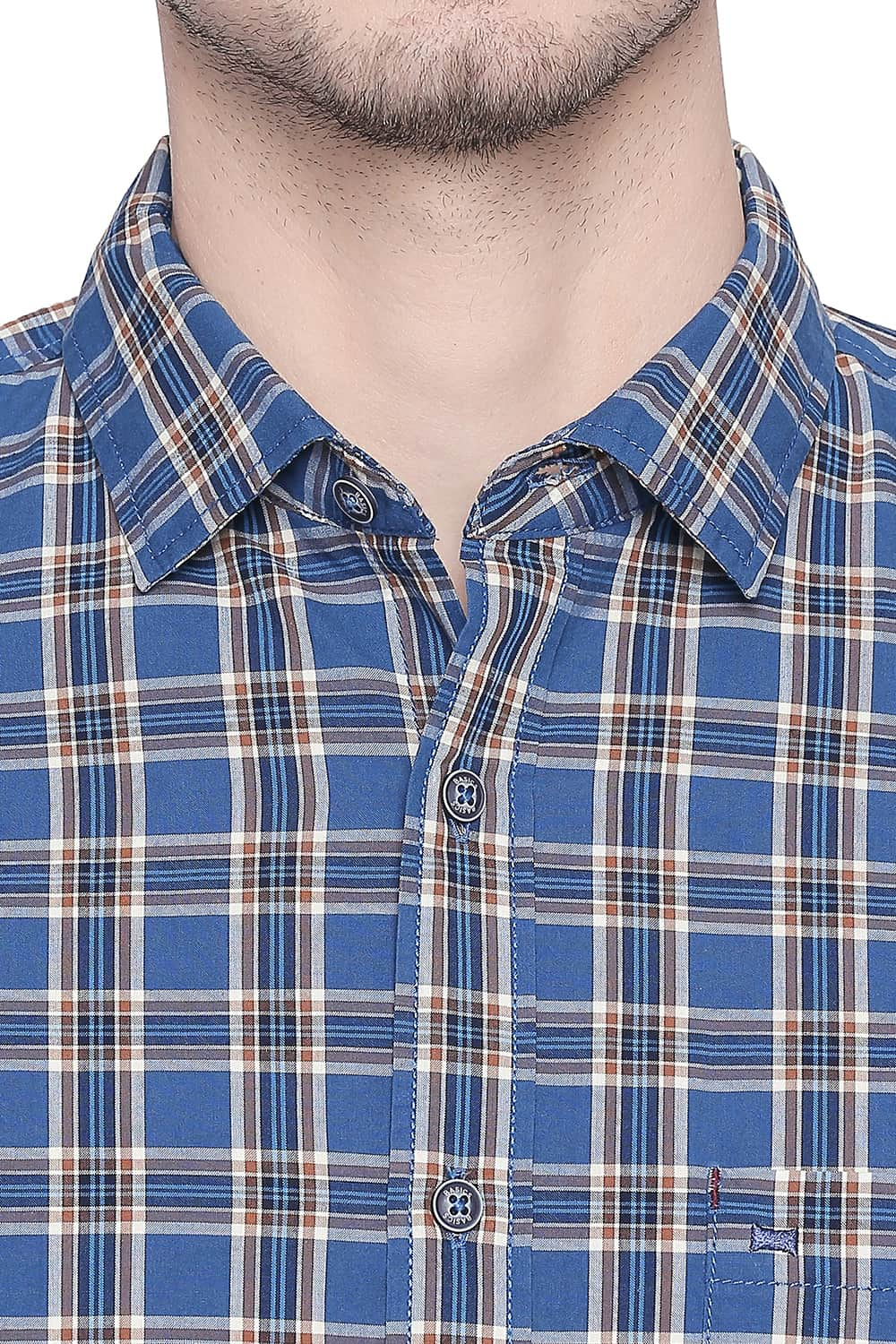 BASICS SLIM FIT CHECKS SHIRT