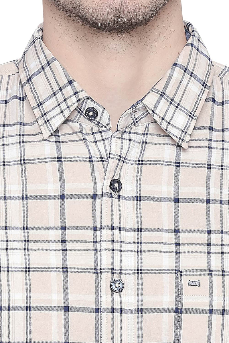 BASICS SLIM FIT OXFORD CHECKS SHIRT