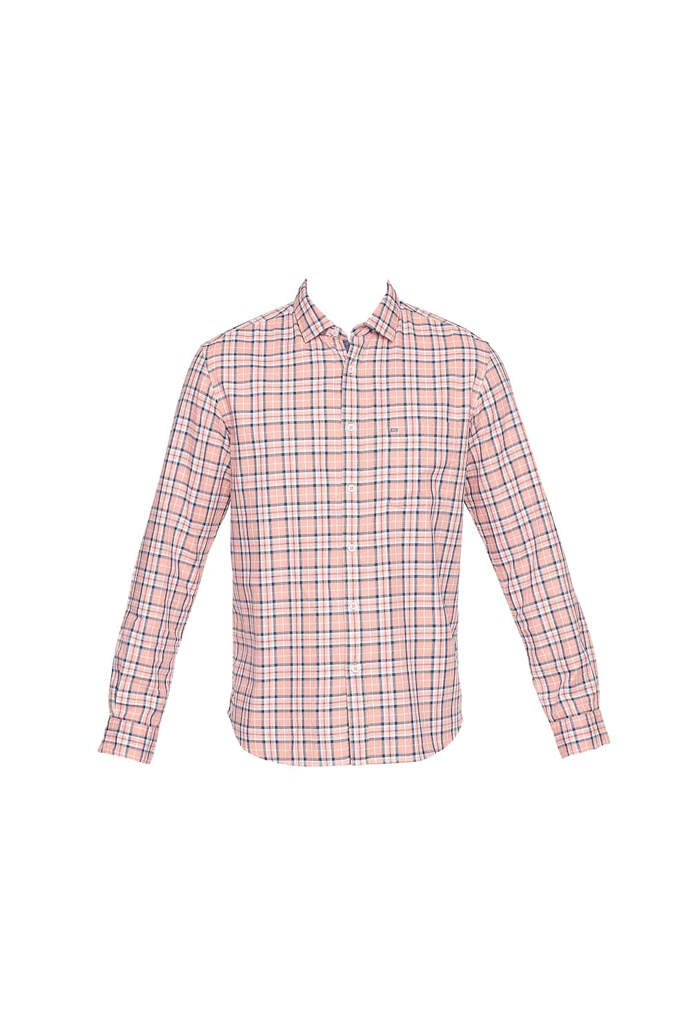 BASICS SLIM FIT TWILL CHECKS SHIRT